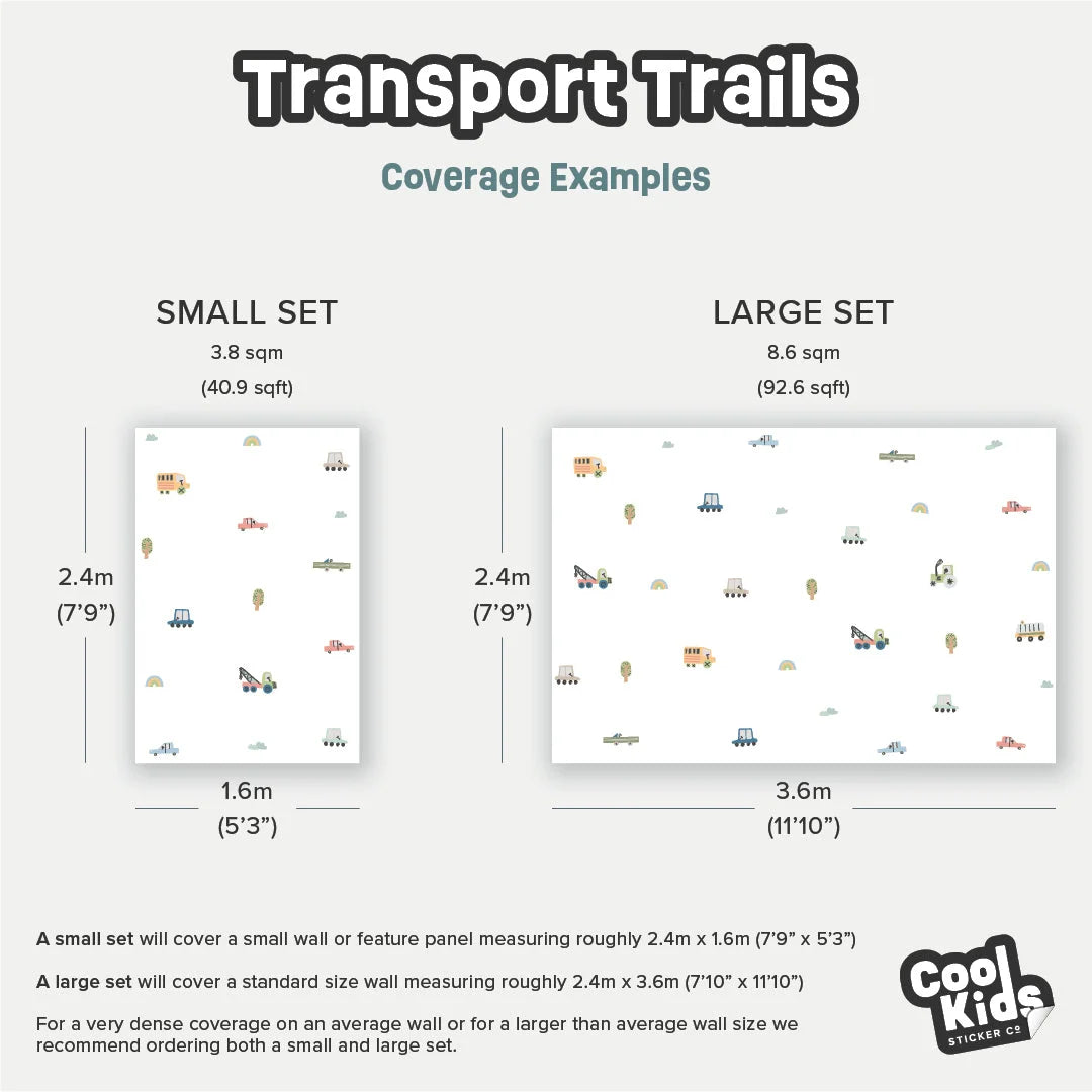 Transport Trails Wall Decals - Decals - Transport