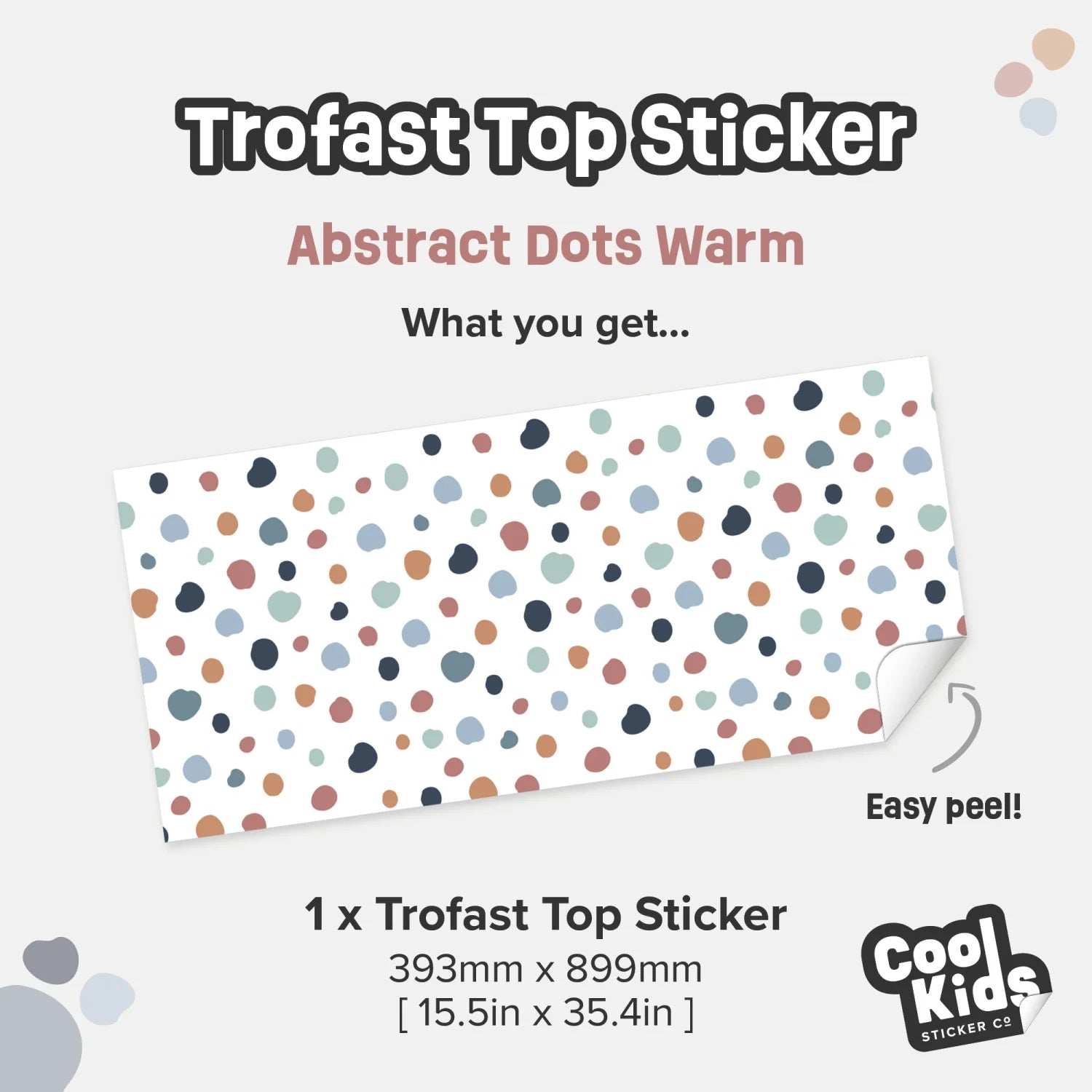 Trofast Top Abstract Dots Warm Decal - Furniture Decals