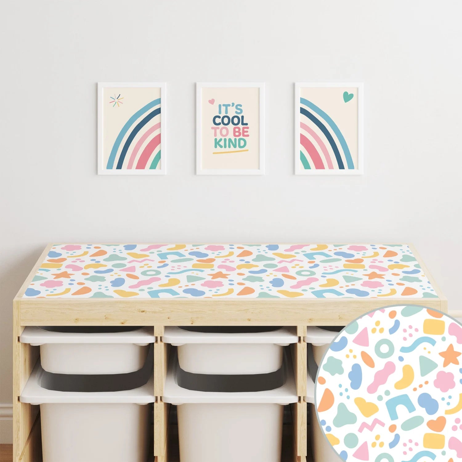 Trofast Top Abstract Shapes Decal DF1. Tops