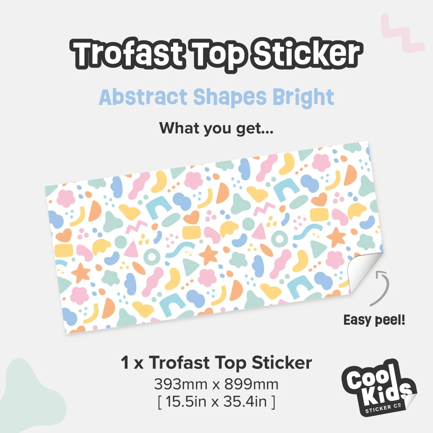 Trofast Top Abstract Shapes Decal - Furniture Decals