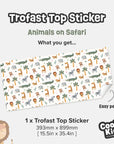 Trofast Top Animals on Safari Decal - Furniture Decals