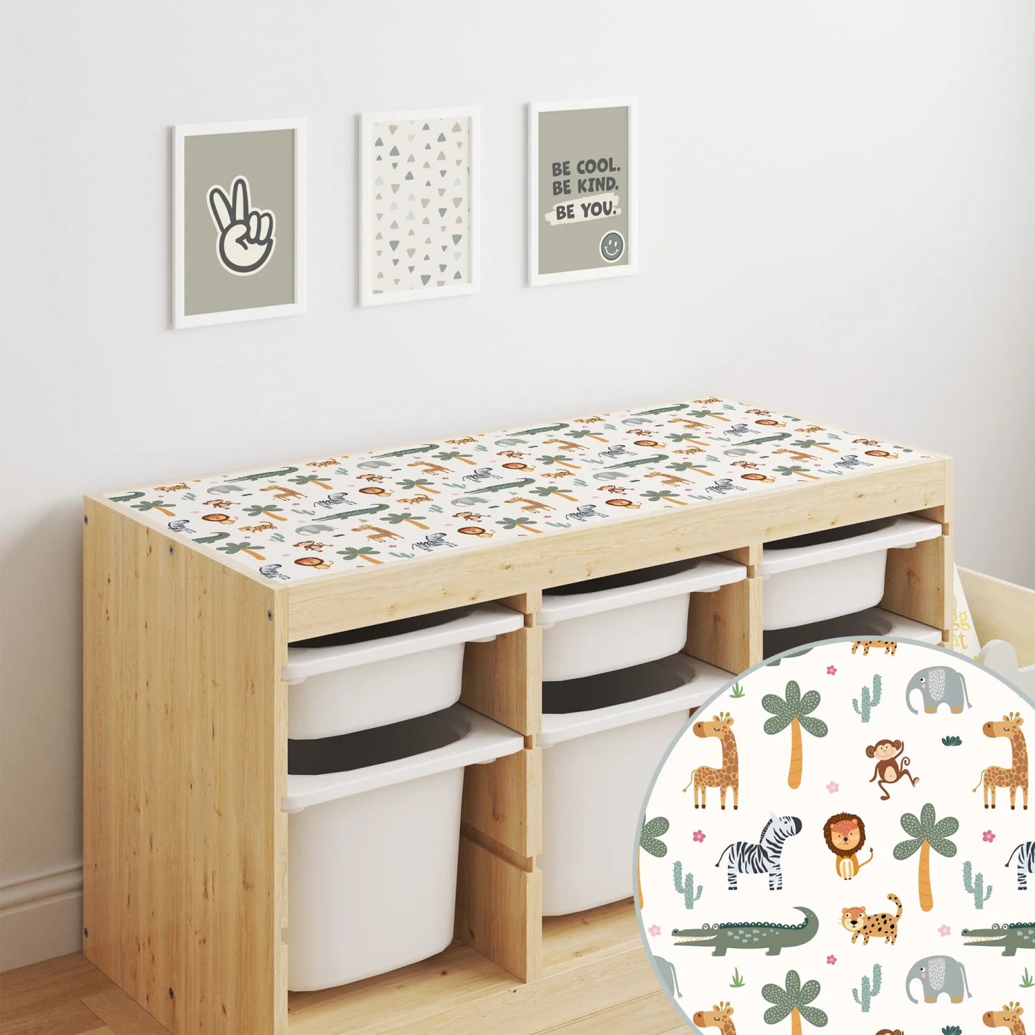 Trofast Top Animals on Safari Decal DF1. Tops
