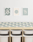 Trofast Top Checkers Blue Decal - Furniture Decals