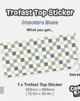 Trofast Top Checkers Blue Decal - Furniture Decals