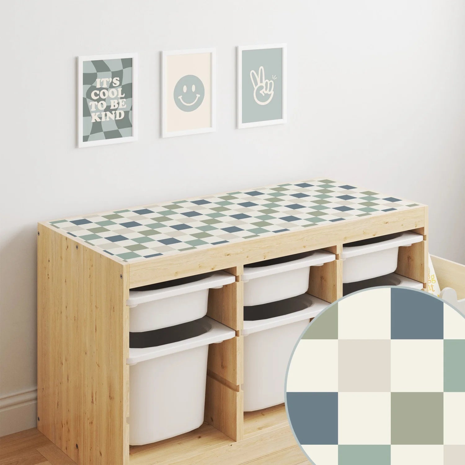 Trofast Top Checkers Decal DF1. Tops