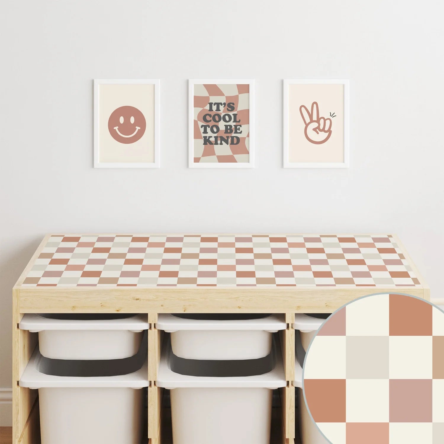 Trofast Top Checkers Decal DF1. Tops