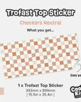 Trofast Top Checkers Neutral Decal - Furniture Decals