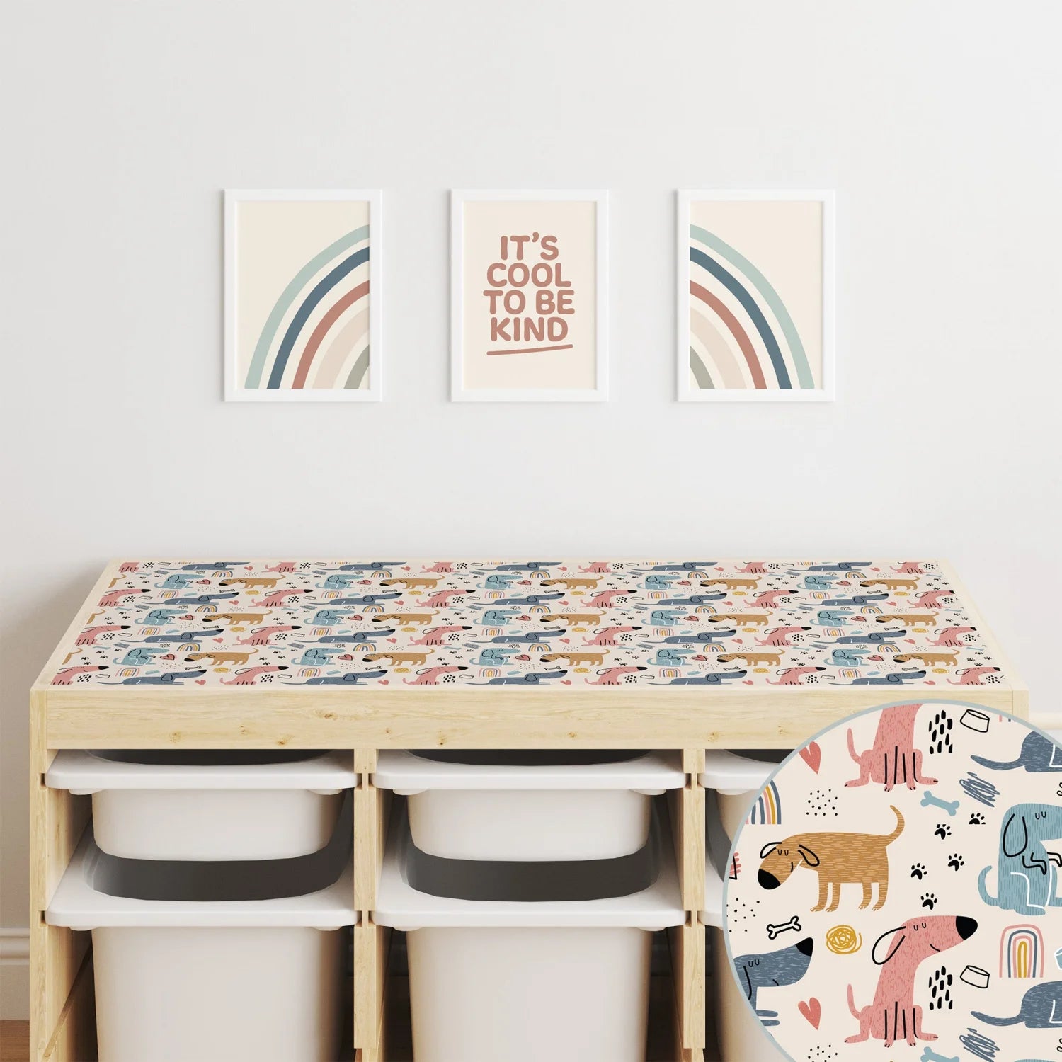 Trofast Top Dogs and Paws Decal DF1. Tops