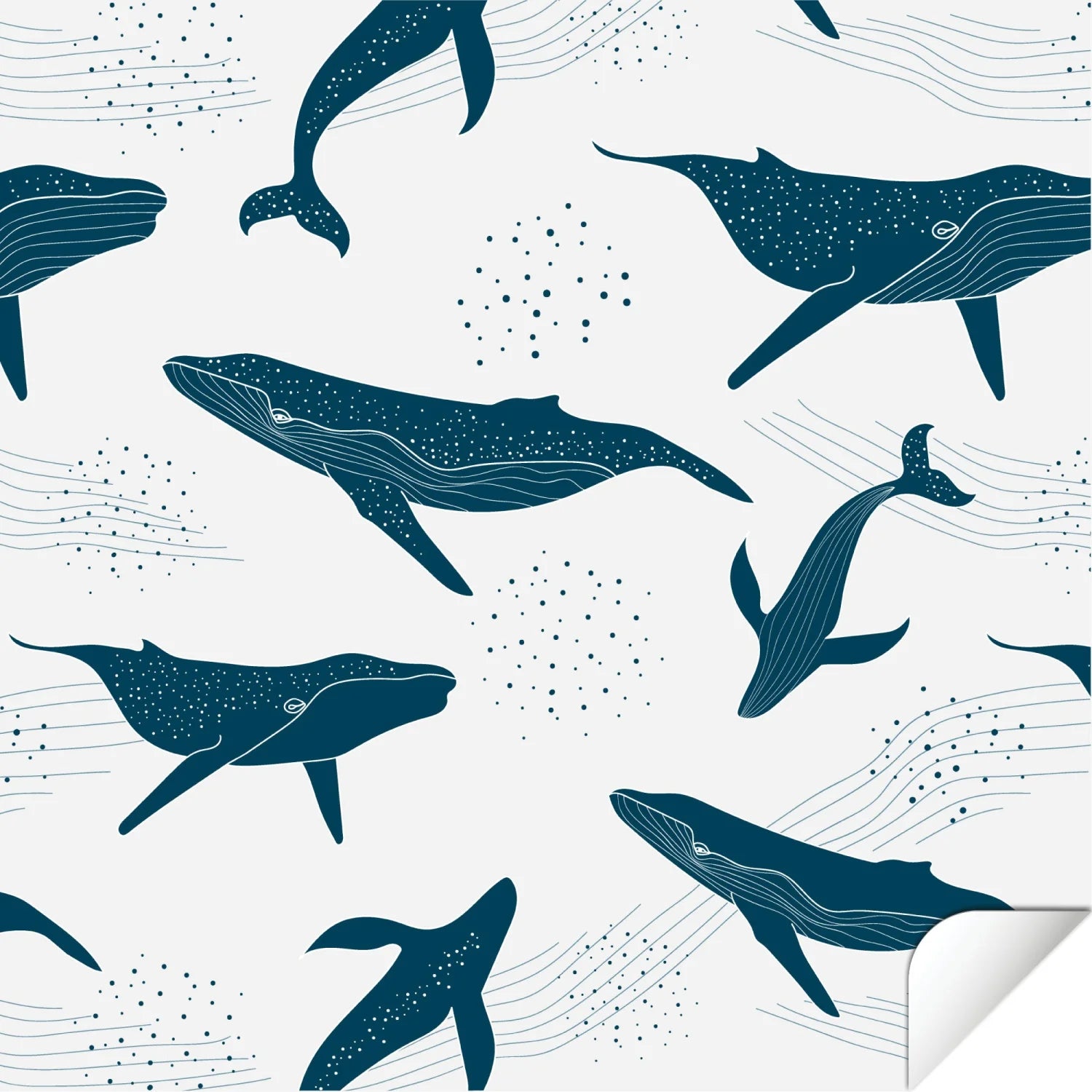 Trofast Top Dreamy Whales Decal - Furniture Decals