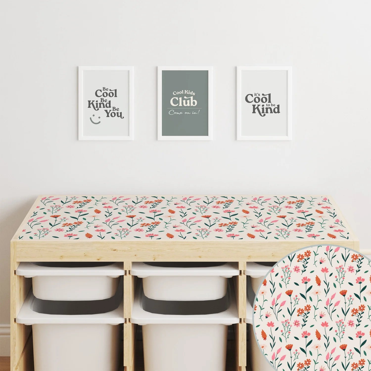 Trofast Top Elegant Florals Decal DF1. Tops