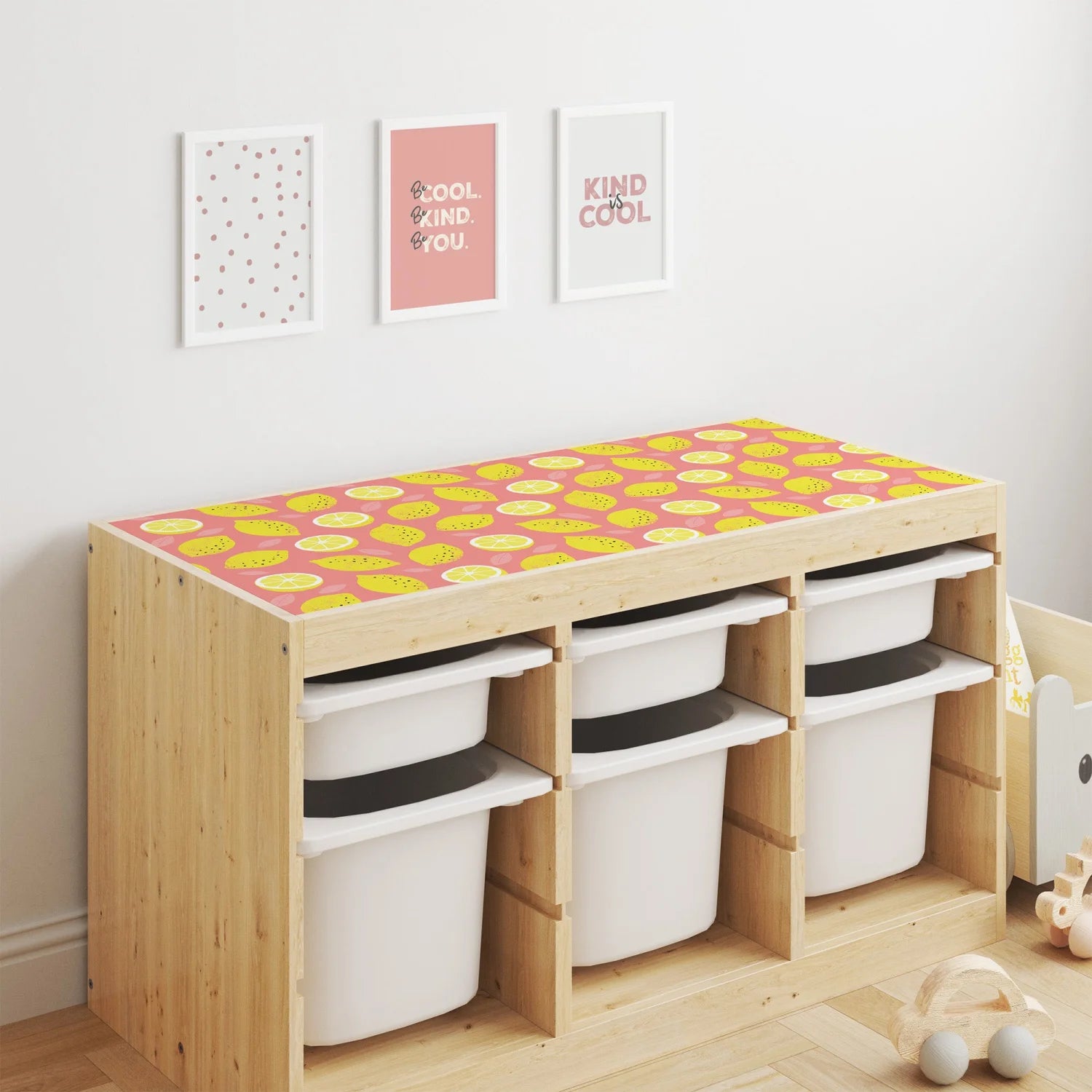 Trofast Top Fruity Lemons Decal - Furniture Decals