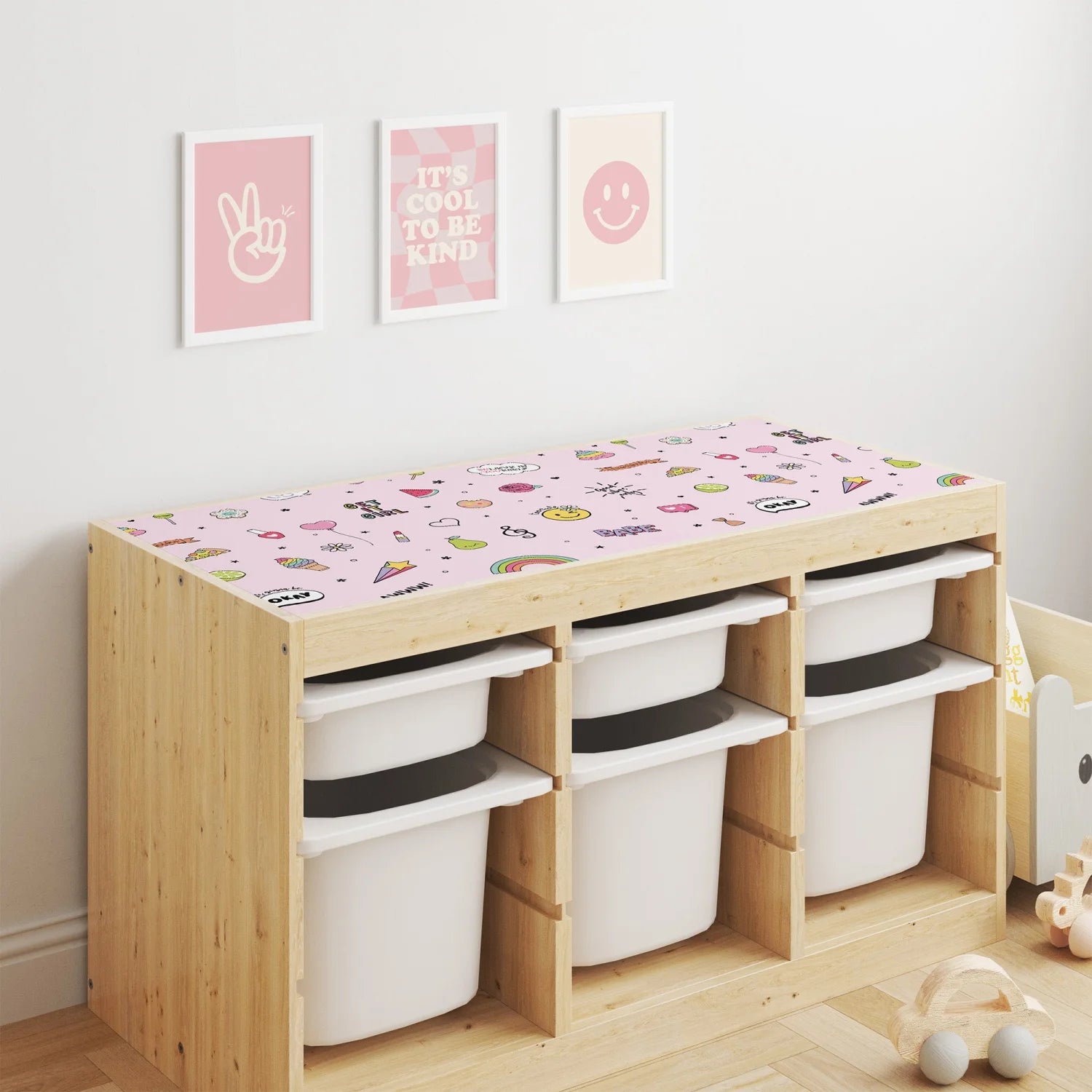 Trofast Top Girl Power Vibes Decal - Furniture Decals