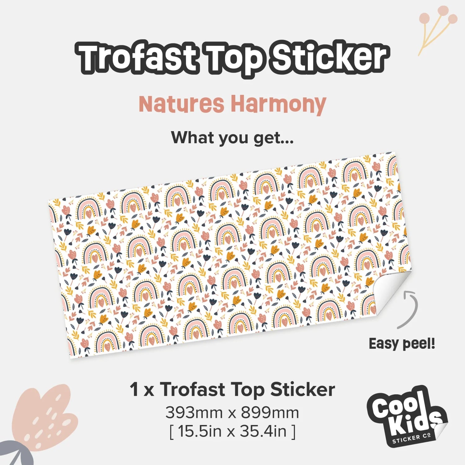 Trofast Top Natures Harmony Decal - Furniture Decals