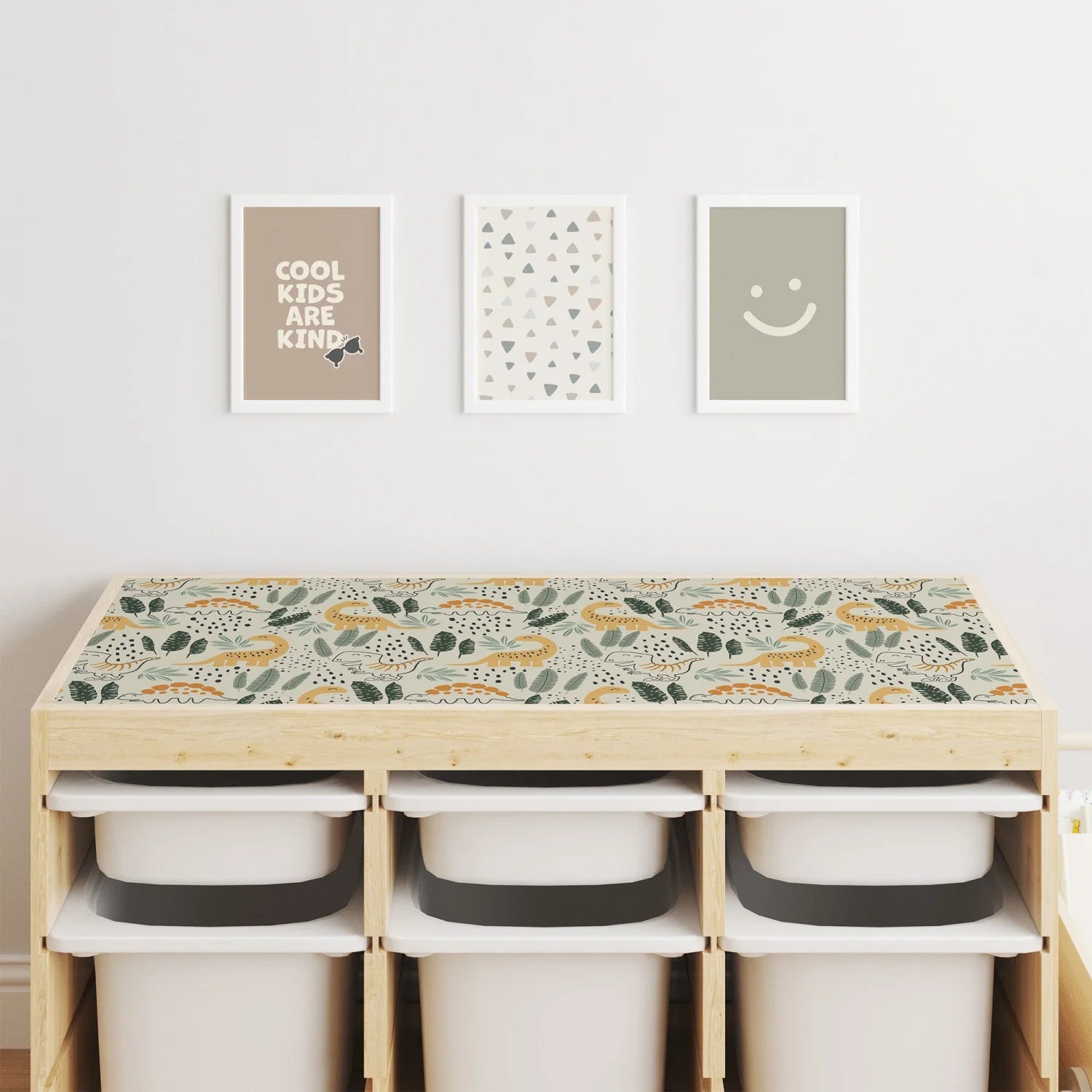 Trofast Top Playful Dinos Decal - Furniture Decals