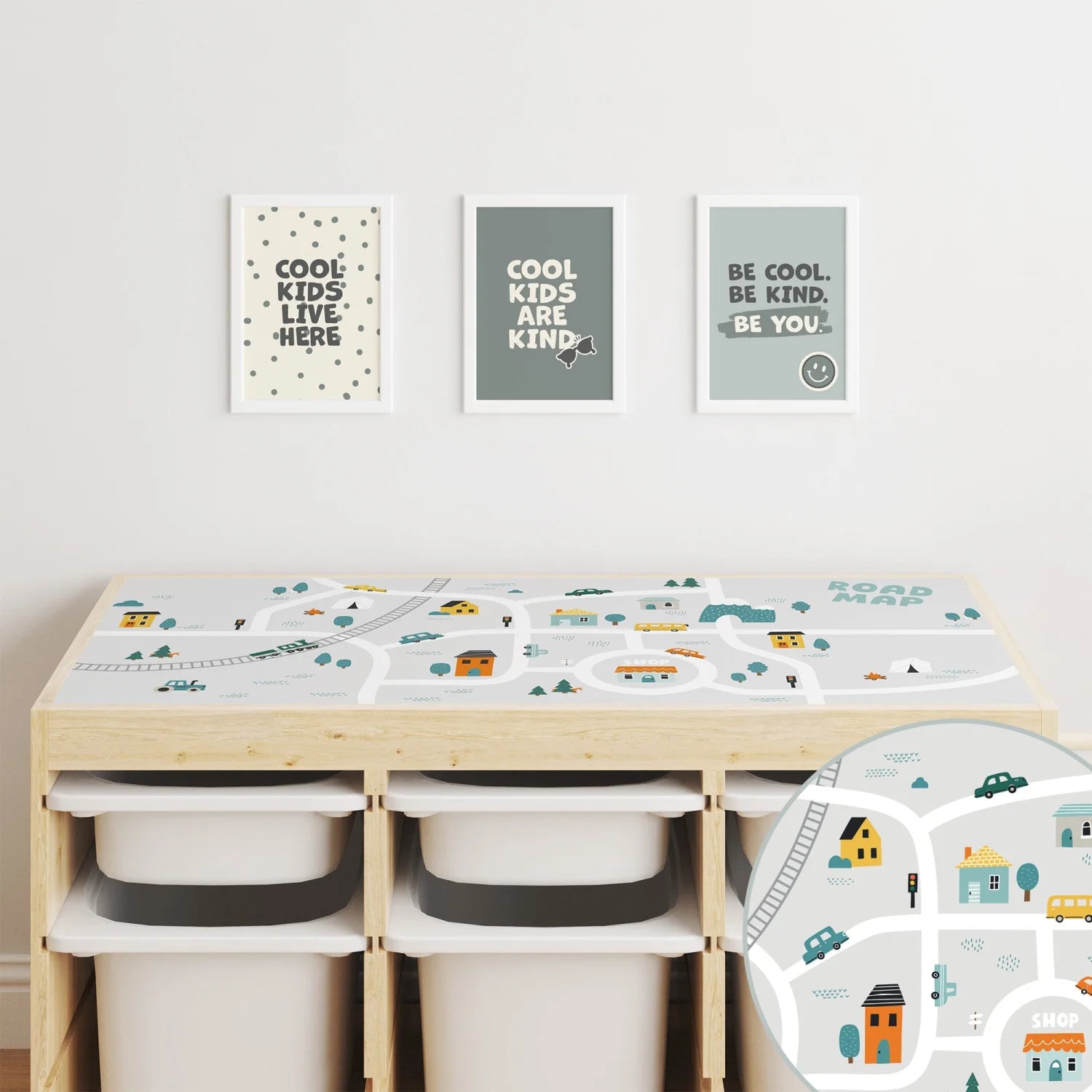 Trofast Top Road Map Decal DF1. Tops