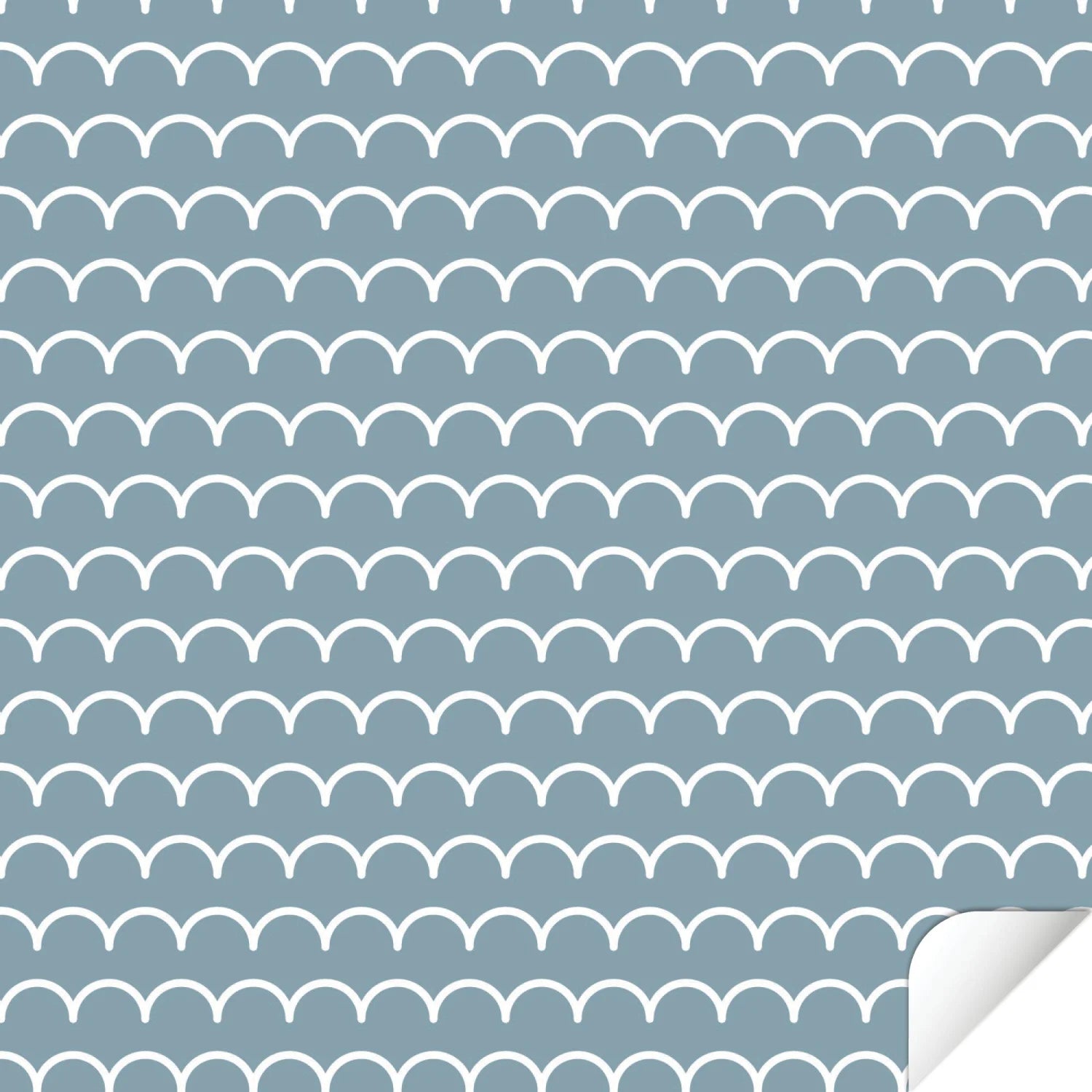 Trofast Top Scallops Decal - Blue - DF1. Tops