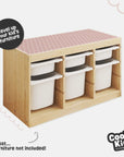 Trofast Top Scallops Nude Decal - Furniture Decals