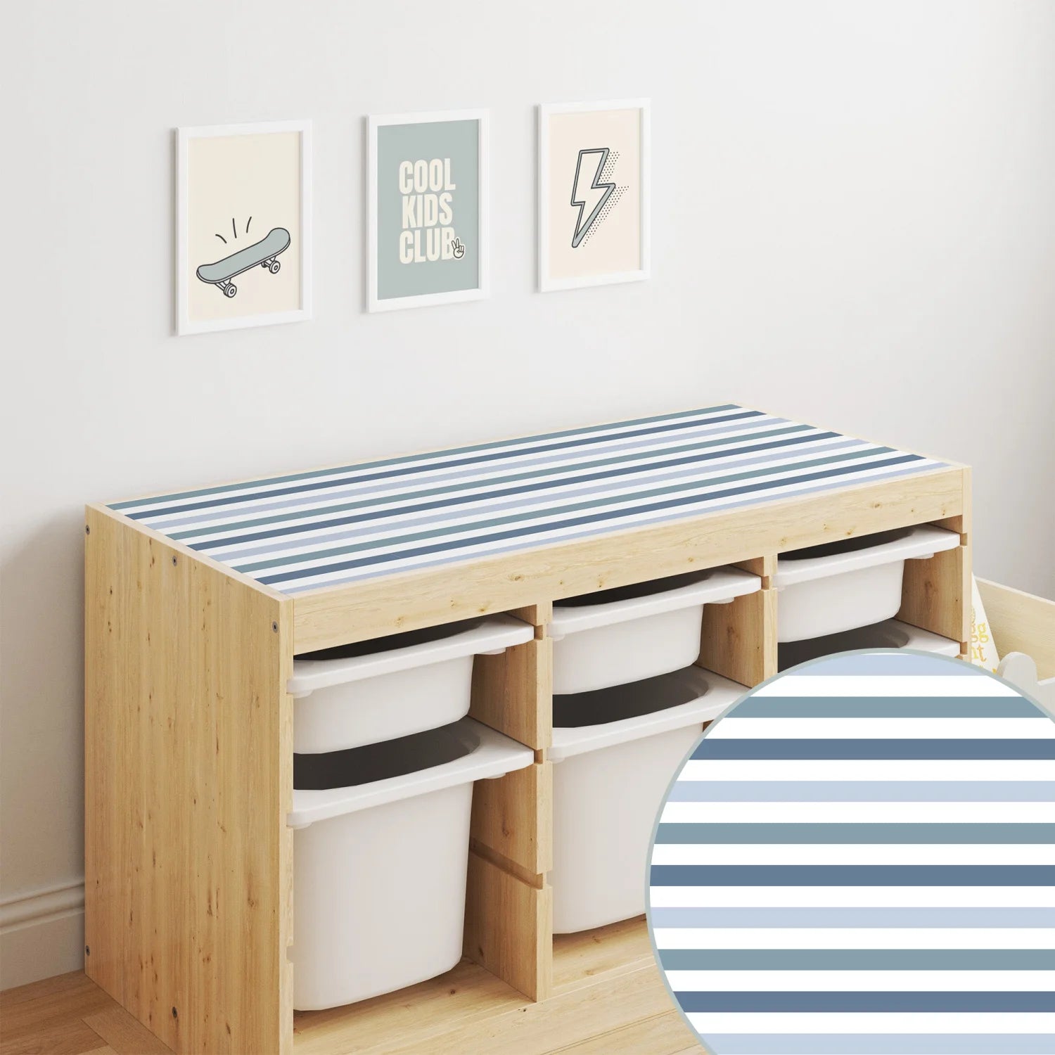 Trofast Top Stripes Decal DF1. Tops