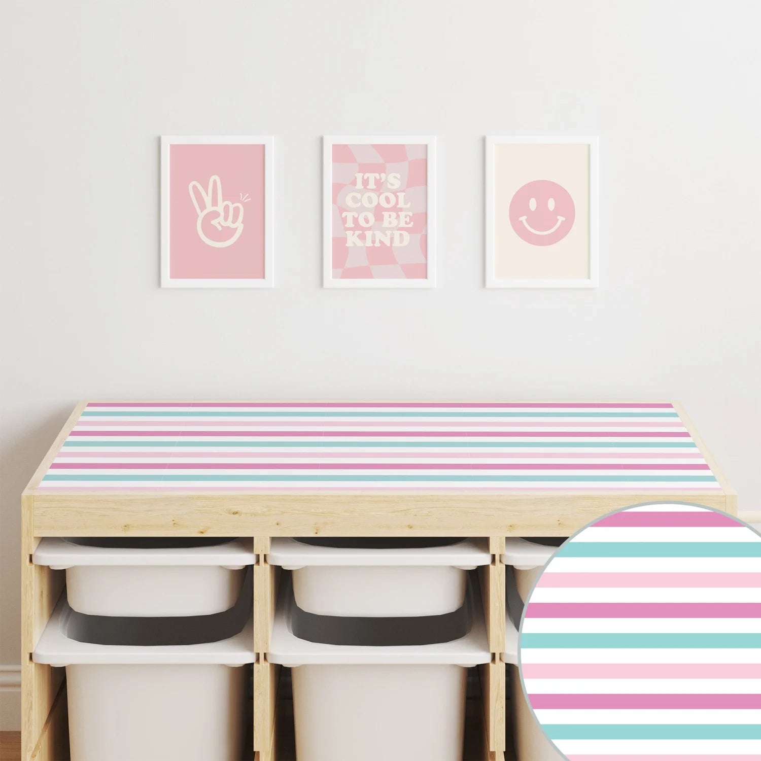 Trofast Top Stripes Decal DF1. Tops