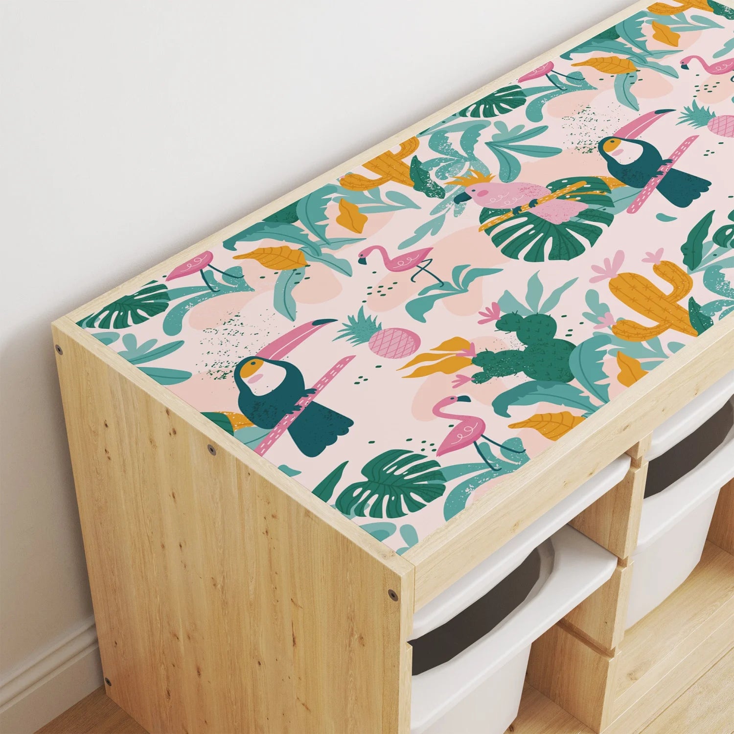 Trofast Top Tropical Paradise Decal - Furniture Decals