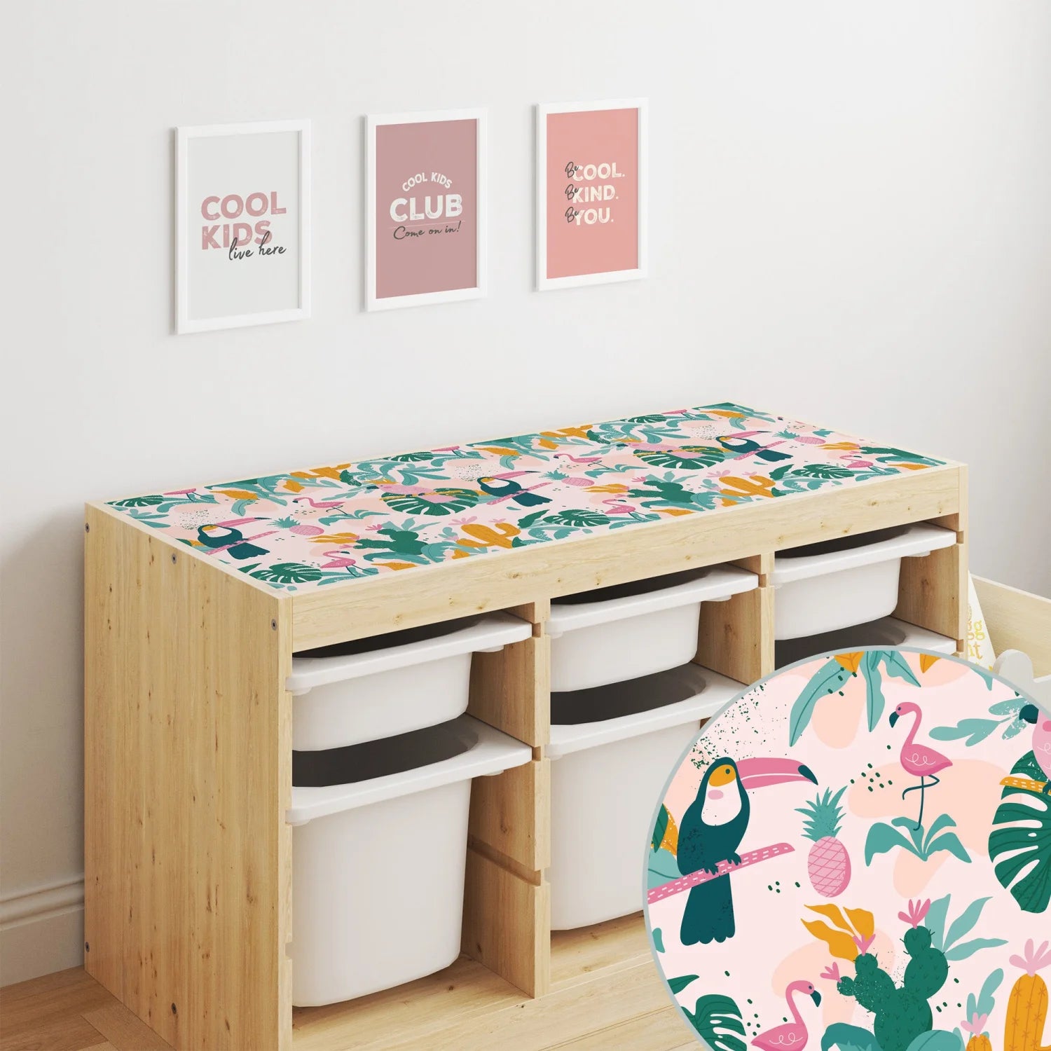 Trofast Top Tropical Paradise Decal DF1. Tops
