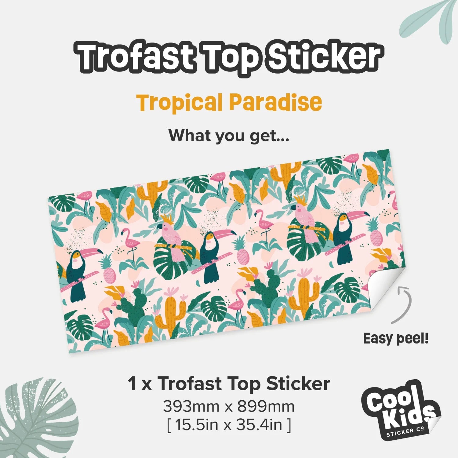 Trofast Top Tropical Paradise Decal - Furniture Decals