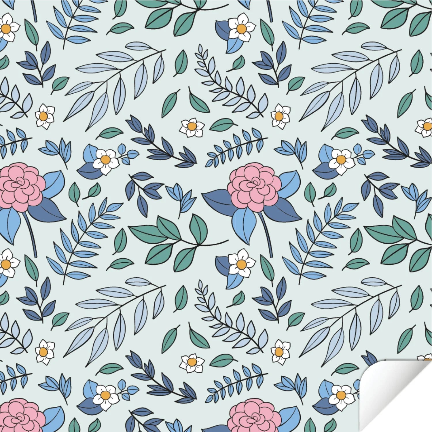 Trofast Top Vintage Florals Decal - Furniture Decals