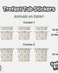 Trofast Tub Animals On Safari Decals - Furniture Decals