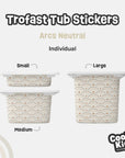 Trofast Tub Arcs Neutral Decals - Furniture Decals