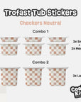 Trofast Tub Checkers Neutral Decals - Furniture Decals