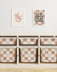 Trofast Tub Checkers Neutral Decals - Furniture Decals