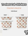 Trofast Tub Checkers Neutral Decals - Furniture Decals