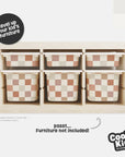 Trofast Tub Checkers Neutral Decals - Furniture Decals