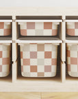 Trofast Tub Checkers Neutral Decals - Furniture Decals