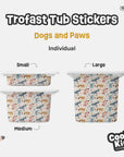 Trofast Tub Dogs and Paws Decals - Furniture Decals