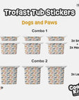 Trofast Tub Dogs and Paws Decals - Furniture Decals