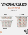 Trofast Tub Elegant Florals Decals - Furniture Decals