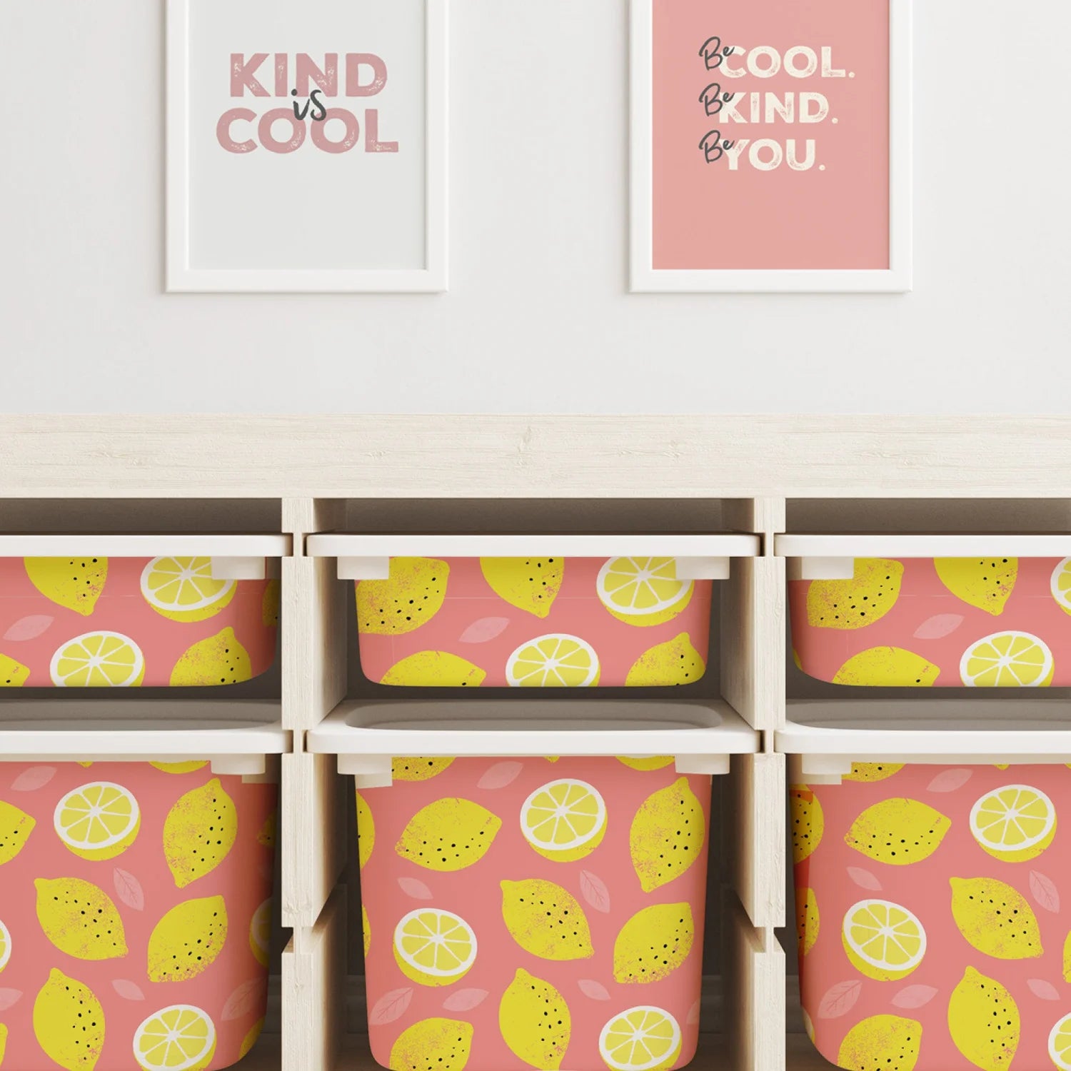 Trofast Tub Fruity Lemons Decals - Furniture Decals