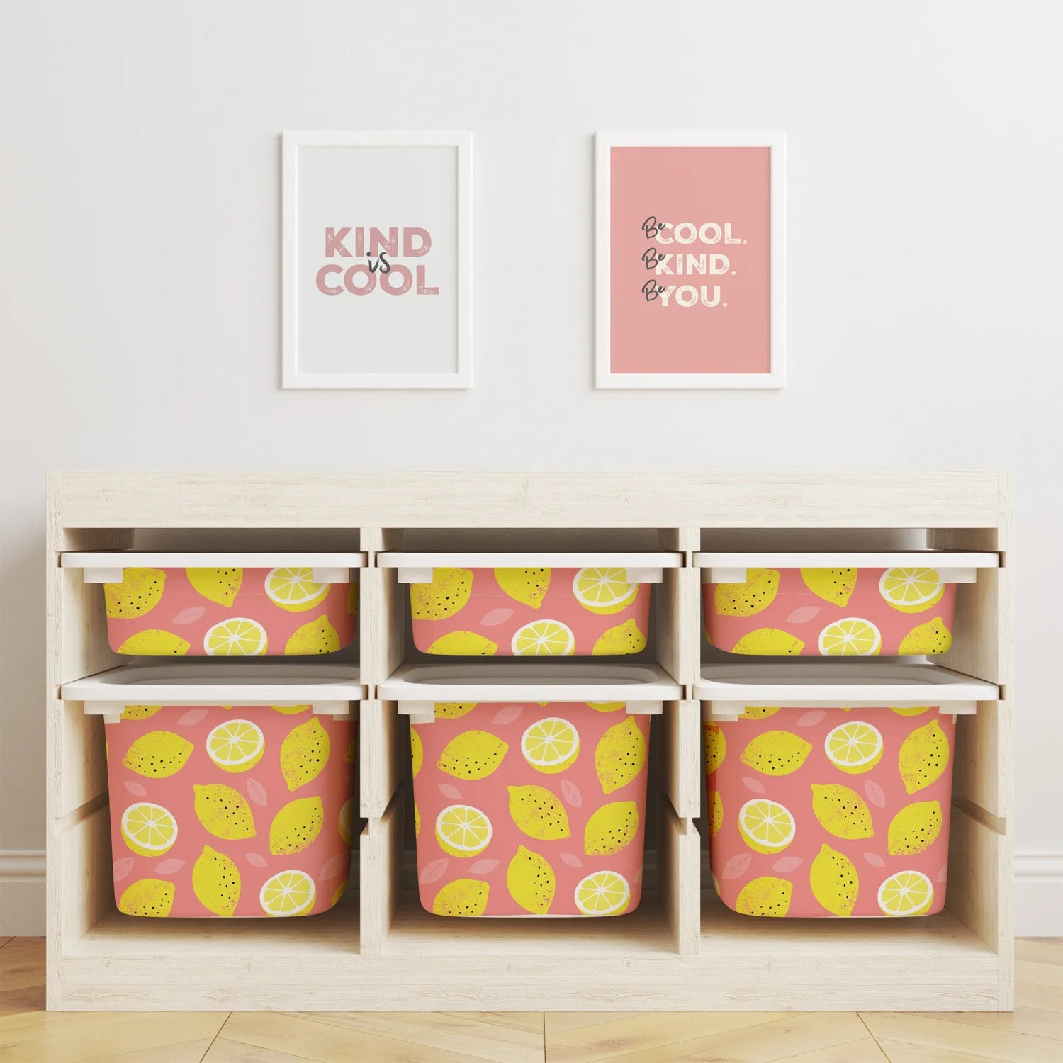 Trofast Tub Fruity Lemons Decals - Furniture Decals