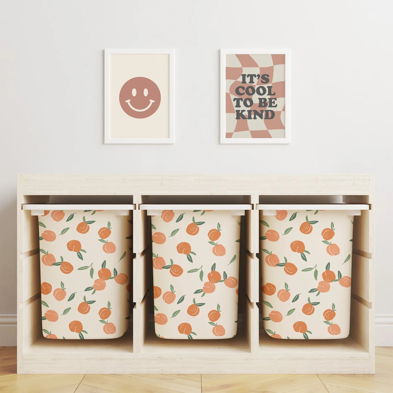 Trofast Tub Fruity Peaches Decals - Furniture Decals