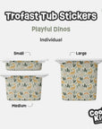 Trofast Tub Playful Dinos Decals - Furniture Decals