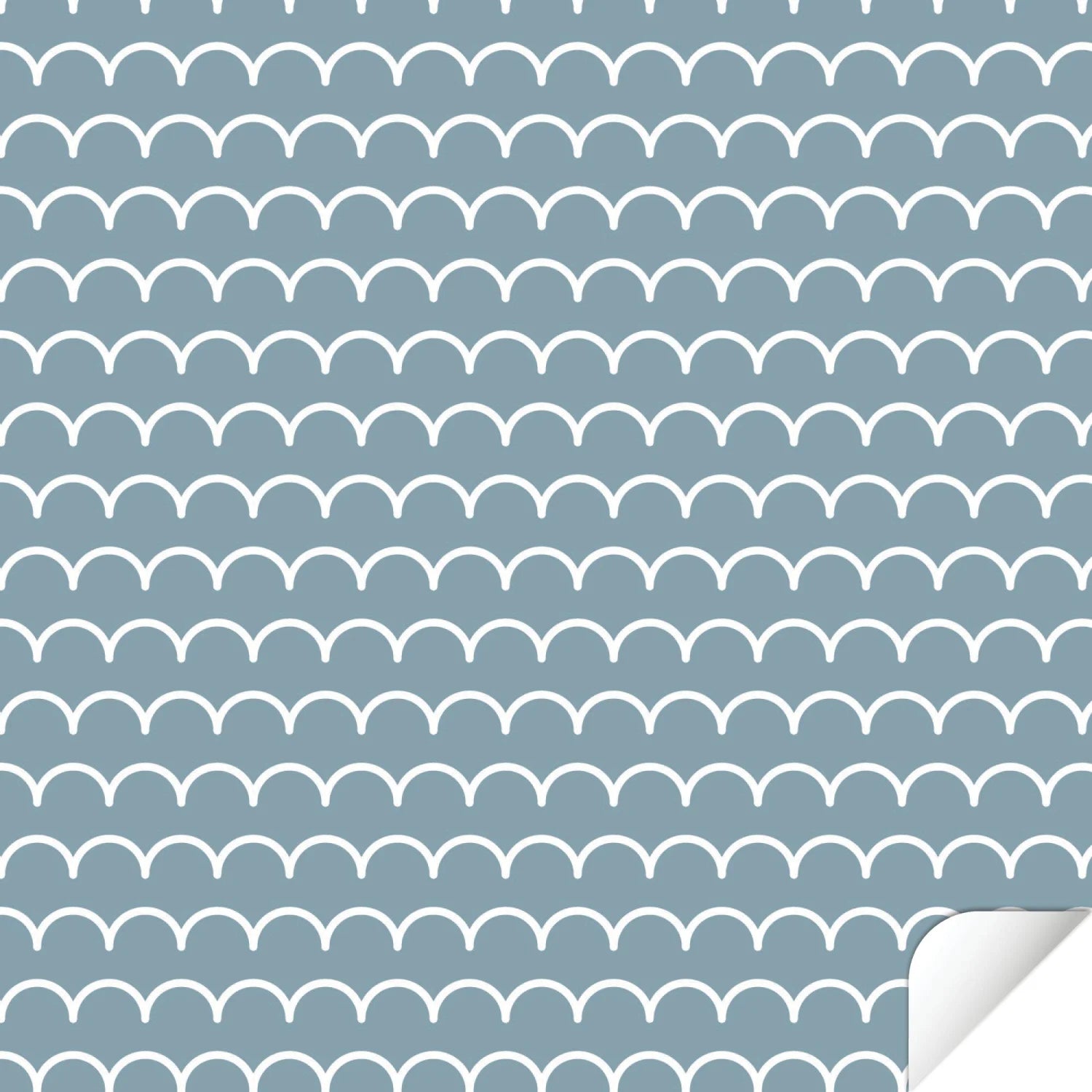 Trofast Tub Scallops Blue Decals - Furniture Decals