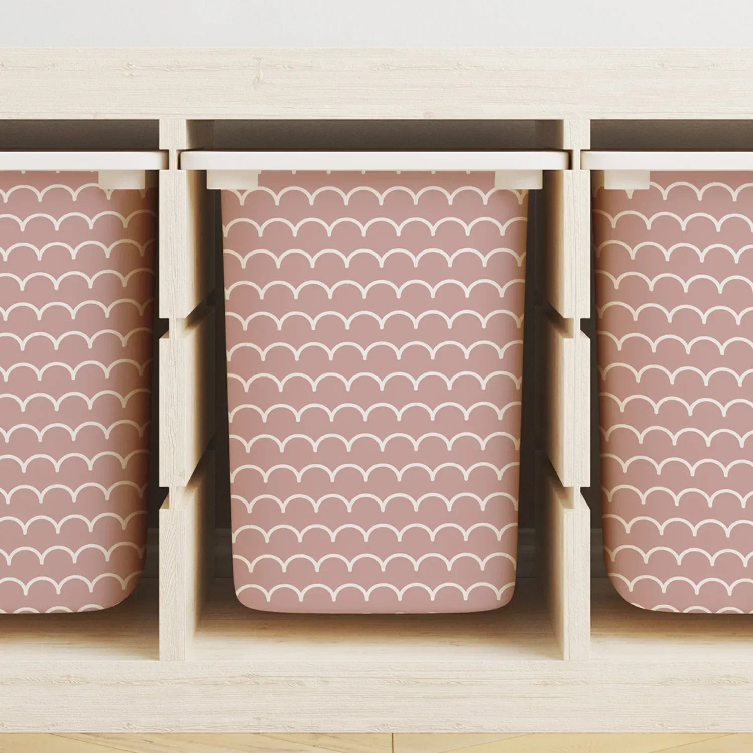 Trofast Tub Scallops Nude Decals - Furniture Decals
