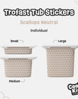 Trofast Tub Scallops Neutral Decals - Furniture Decals