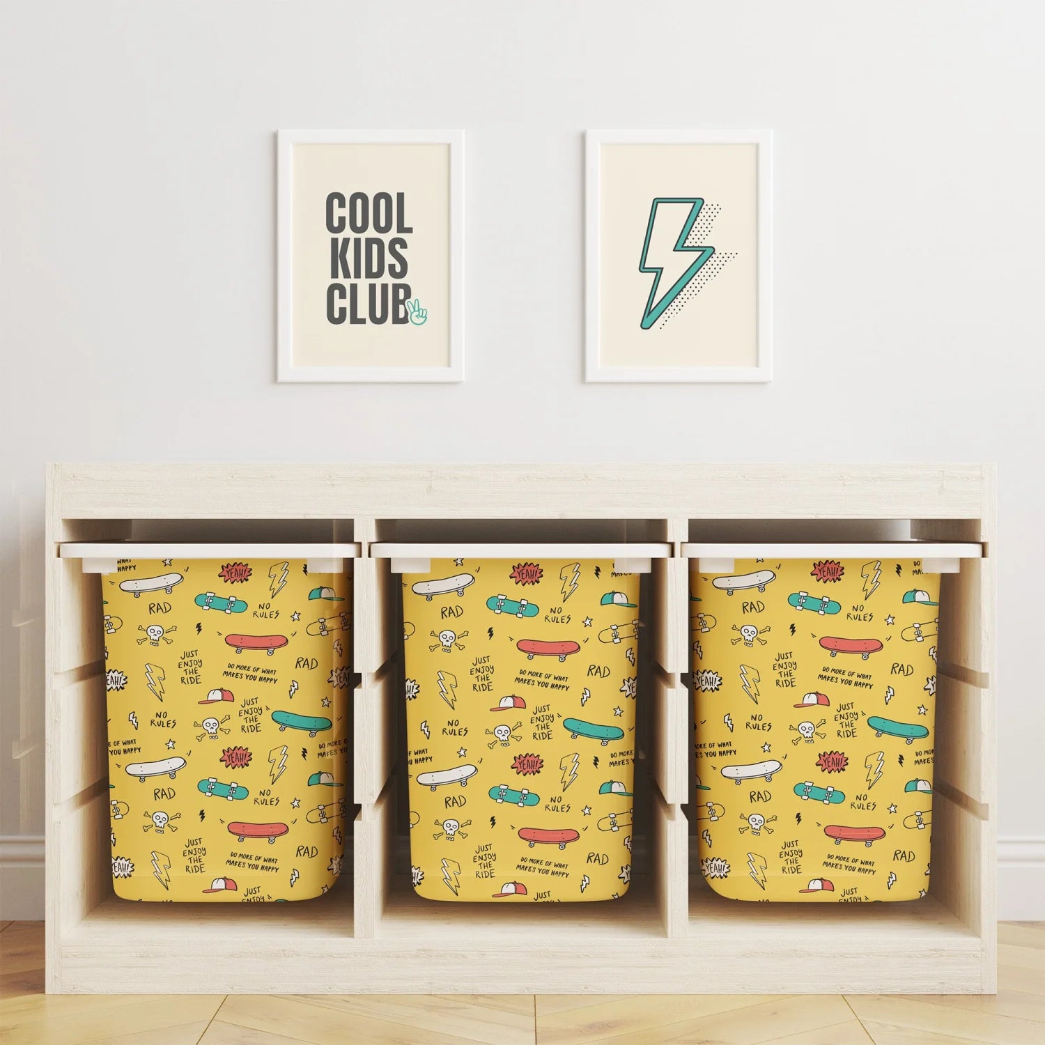 Trofast Tub Skater Vibes Decals - Furniture Decals