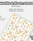 Waddle & Bloom: Geese Wall Decals - DW5. Animal