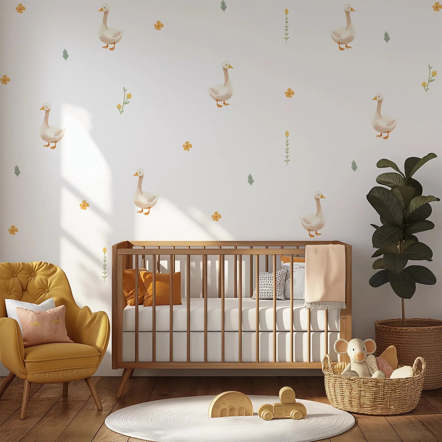Waddle & Bloom: Geese Wall Decals - DW5. Animal