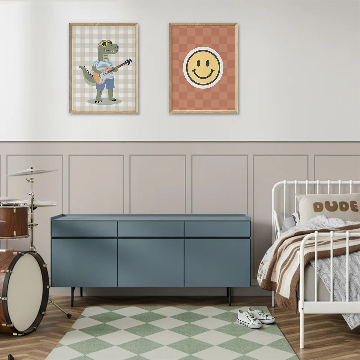 Wall Print: Checkered Smiles - WP1. Prints