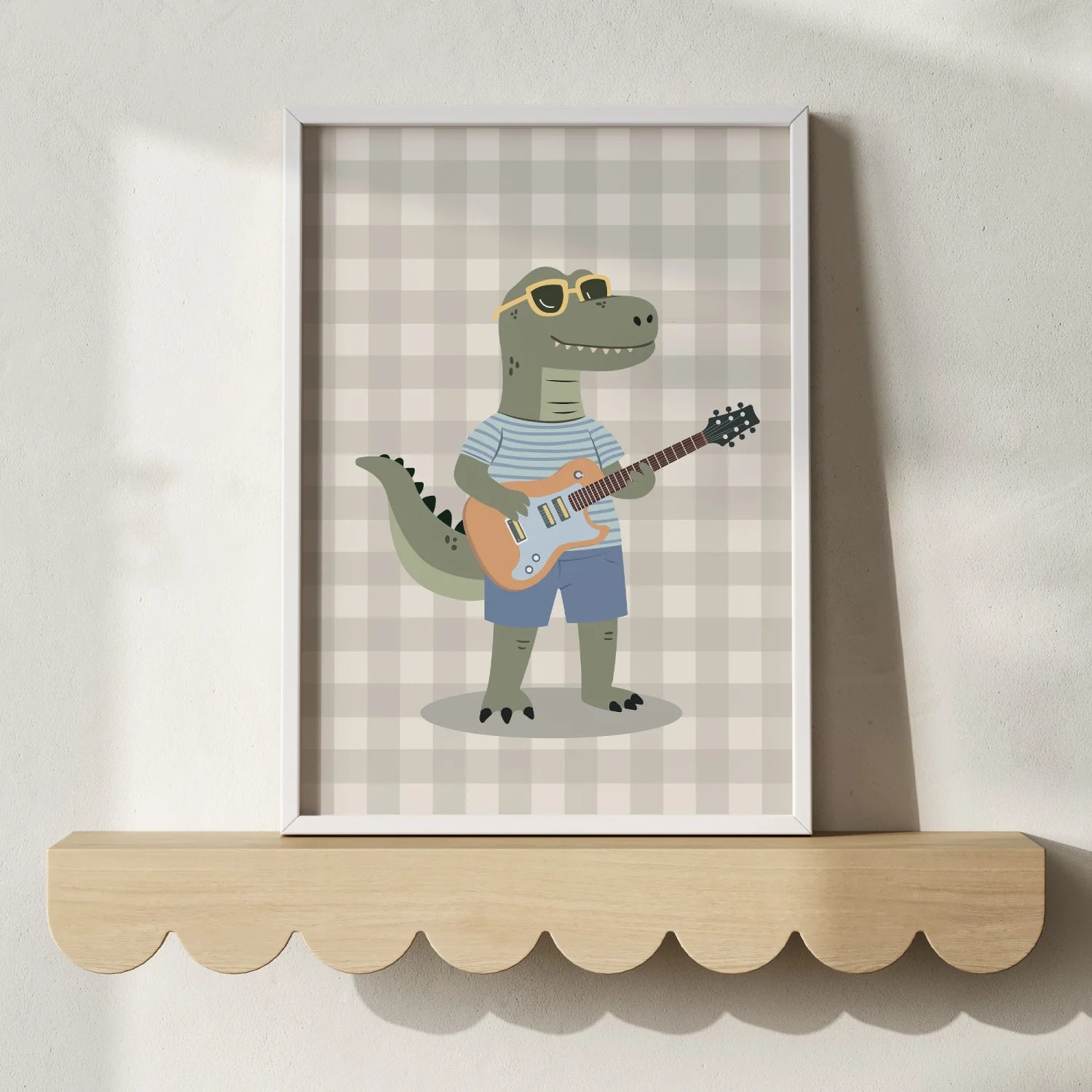 Wall Print: T-Rex On Guitar - WP1. Prints