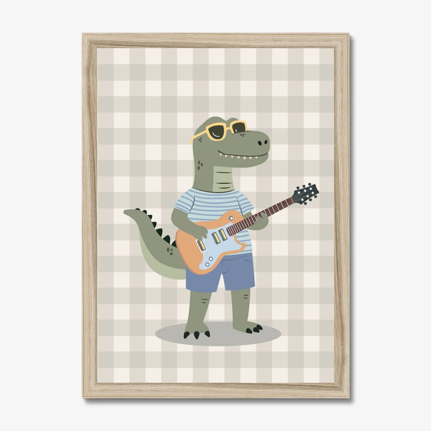 Wall Print: T-Rex On Guitar - WP1. Prints